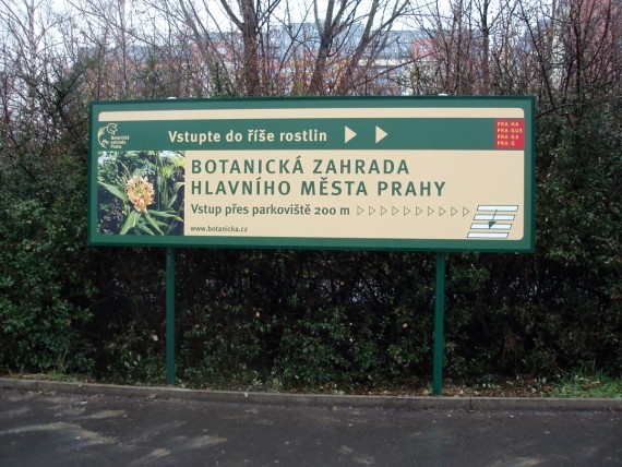 Informační tabule pro botanickou zahradu