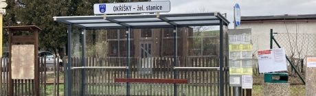 Autobusová zastávka Okříšky
